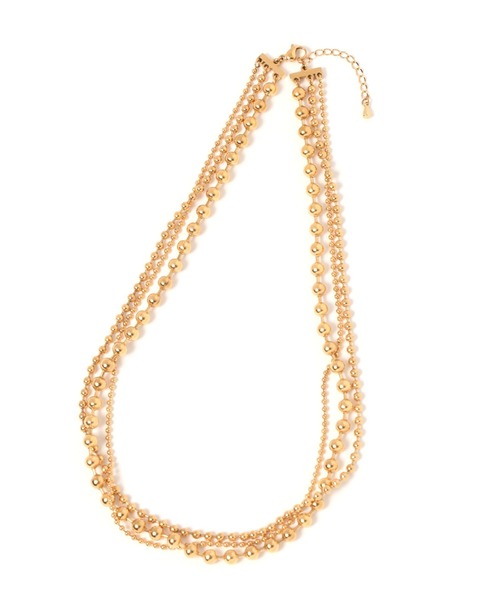 BAYFLOW（ベイフロー）の「ステンレス 3連ボールチェーンネックレス（ネックレス・レディース・シルバー/ゴールド・FREE）」の6枚目の写真