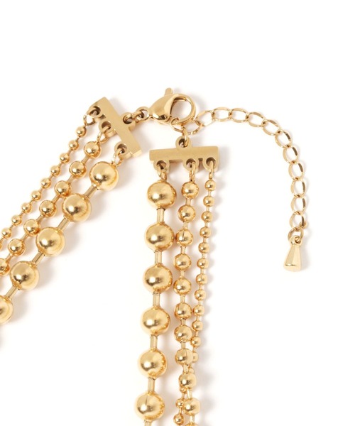 BAYFLOW（ベイフロー）の「ステンレス 3連ボールチェーンネックレス（ネックレス・レディース・シルバー/ゴールド・FREE）」の7枚目の写真