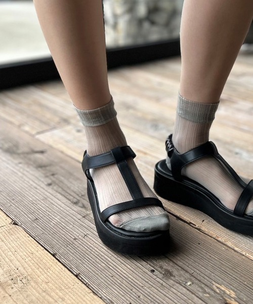 Kotoe（コトエ）の「シースルー ソックス レディース 靴下（ソックス/靴下・レディース・グレー/カーキ/ブラック/パープル・FREE）」の9枚目の写真