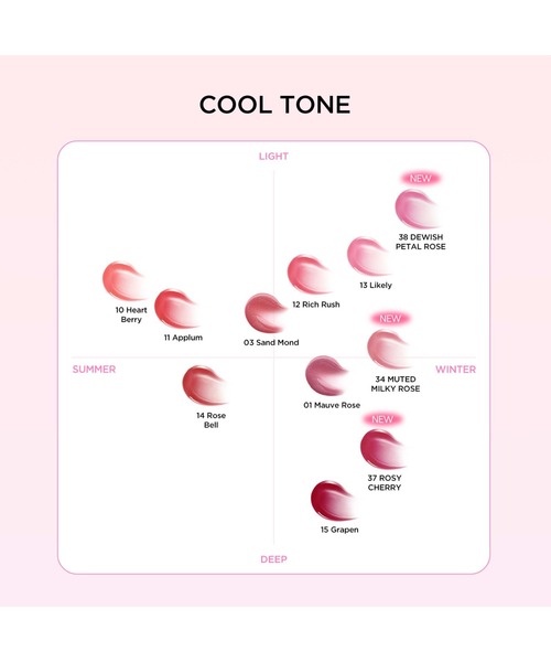 TIRTIR(ティルティル)の「WATERISM GLOW TINT(口紅/リップティント/グロス・レディース・01 MAUVE ROSE/LIP PLUMPER/09 SALMON SYRUP/02 MERRY CORAL/08 SUMMER PUMPKIN/07 CASIS PLUM/06 HONEY NUT/05 SCOTCH SHOT/04 FIG PEACH/03 SAND MOND/10 HEART BERRY/12 RICH RUSH/13 LIKELY/14 ROSE BELL/15 GRAPEN/11 APPLUM・FREE)」の20枚目の写真