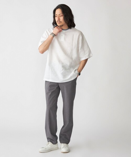 SHIPS（シップス）の「SHIPS: Herdmans リネン 2WAY プルオーバー Tシャツ（Tシャツ/カットソー・メンズ・ネイビー/コバルトブルー/ホワイト/カーキ・SMALL/MEDIUM/LARGE/X-LARGE）」の20枚目の写真