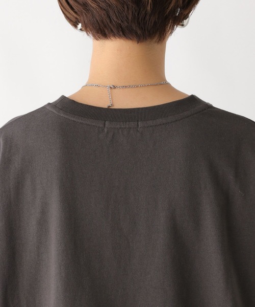 LEPSIM(レプシィム)の「異素材切り替えチュニック 129975(Tシャツ/カットソー・レディース・グレイッシュベージュ/オフホワイト/チャコールグレー・FREE)」の5枚目の写真