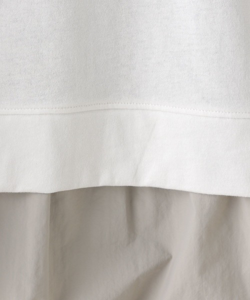 LEPSIM(レプシィム)の「異素材切り替えチュニック 129975(Tシャツ/カットソー・レディース・グレイッシュベージュ/オフホワイト/チャコールグレー・FREE)」の6枚目の写真