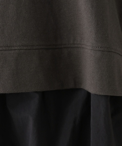 LEPSIM(レプシィム)の「異素材切り替えチュニック 129975(Tシャツ/カットソー・レディース・グレイッシュベージュ/オフホワイト/チャコールグレー・FREE)」の8枚目の写真
