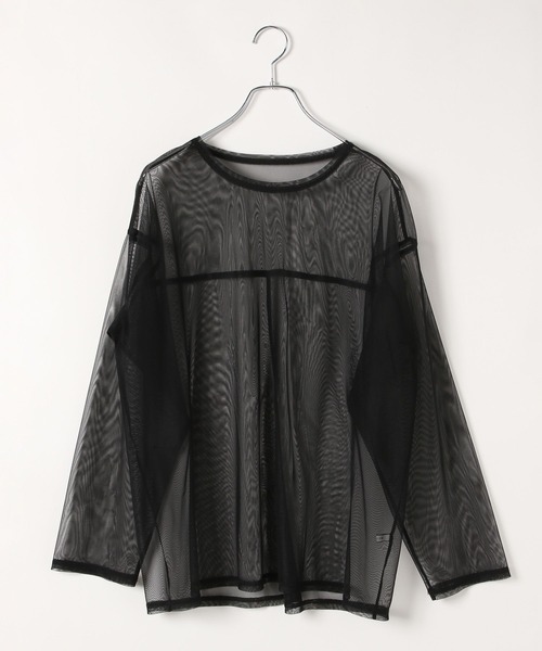 BAYFLOW（ベイフロー）の「[レイヤードスタイルに]チュールロングスリーブプルオーバー（Tシャツ/カットソー・レディース・ブラック/アイボリー・FREE）」の20枚目の写真