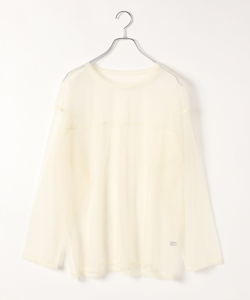 BAYFLOW（ベイフロー）の「[レイヤードスタイルに]チュールロングスリーブプルオーバー（Tシャツ/カットソー・レディース・ブラック/アイボリー・FREE）」の21枚目の写真