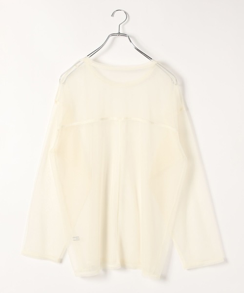 BAYFLOW（ベイフロー）の「[レイヤードスタイルに]チュールロングスリーブプルオーバー（Tシャツ/カットソー・レディース・ブラック/アイボリー・FREE）」の22枚目の写真