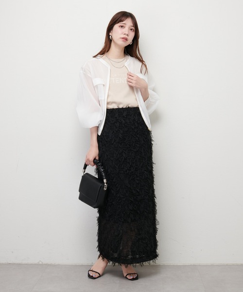 natural couture(ナチュラルクチュール)の「シルケット風ノースリロゴT(タンクトップ・レディース・ライトベージュ/オフホワイト/ブルー/スミクロ・FREE)」の12枚目の写真