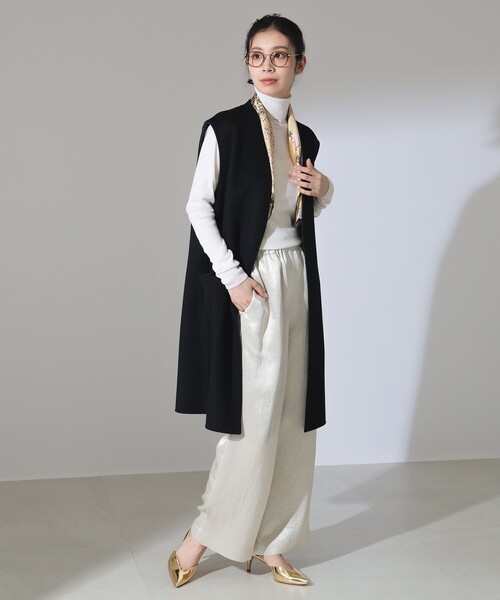 新品！ demi-luxe BEAMS ホワイトパンツ Demi-Luxe BEAMS（デミルクス ビームス）アセテート ベルテッド