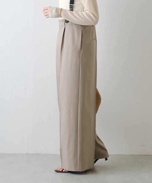 COLLAGE GALLARDAGALANTE（コラージュガリャルダガランテ）の「サスペンダーワイドスラックス（その他パンツ・レディース・ベージュ/ネイビー・FREE）」の8枚目の写真