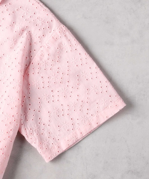 Right-on（ライトオン）の「【VIVIAN BLUE】前あきシャツレイヤード（シャツ/ブラウス・キッズ・ピンク/ホワイト・120/130/140/150）」の18枚目の写真