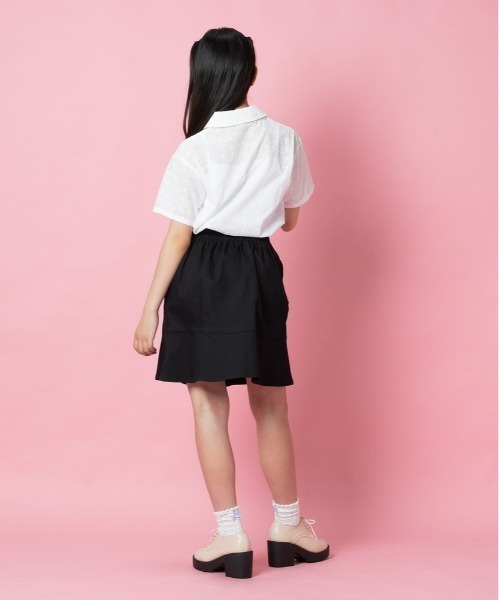 Right-on（ライトオン）の「【VIVIAN BLUE】前あきシャツレイヤード（シャツ/ブラウス・キッズ・ピンク/ホワイト・120/130/140/150）」の11枚目の写真