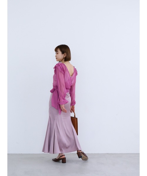 Katrin TOKYO(カトリーントーキョー)の「2way cache-coeur blouse(シャツ/ブラウス・レディース・ブラック系その他/グリーン系その他/ホワイト/ピンク・XS/FREE)」の16枚目の写真
