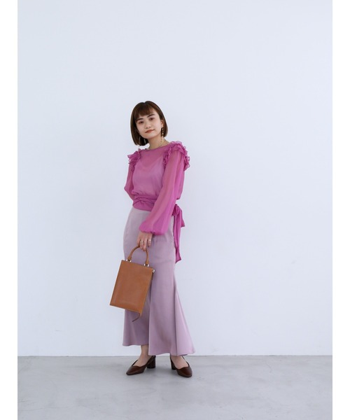 Katrin TOKYO(カトリーントーキョー)の「2way cache-coeur blouse(シャツ/ブラウス・レディース・ブラック系その他/グリーン系その他/ホワイト/ピンク・XS/FREE)」の18枚目の写真