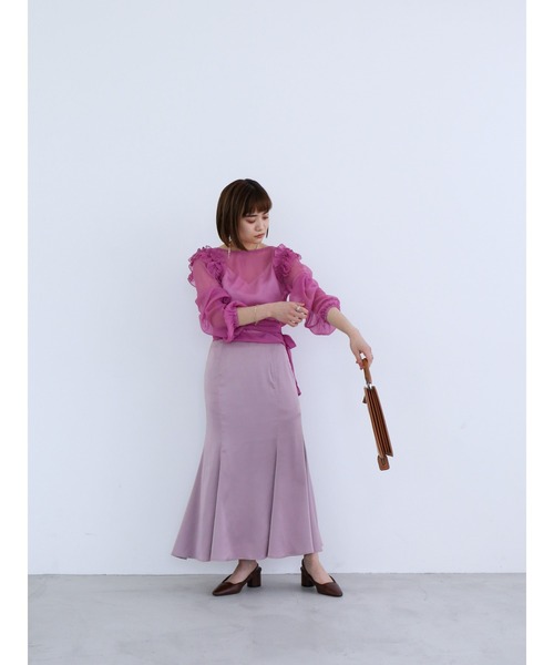 Katrin TOKYO(カトリーントーキョー)の「2way cache-coeur blouse(シャツ/ブラウス・レディース・ブラック系その他/グリーン系その他/ホワイト/ピンク・XS/FREE)」の19枚目の写真
