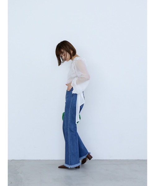 Katrin TOKYO(カトリーントーキョー)の「2way cache-coeur blouse(シャツ/ブラウス・レディース・ブラック系その他/グリーン系その他/ホワイト/ピンク・XS/FREE)」の12枚目の写真