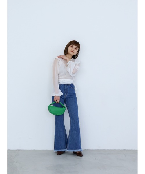 Katrin TOKYO(カトリーントーキョー)の「2way cache-coeur blouse(シャツ/ブラウス・レディース・ブラック系その他/グリーン系その他/ホワイト/ピンク・XS/FREE)」の13枚目の写真