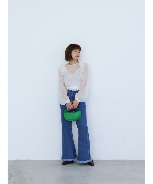 Katrin TOKYO(カトリーントーキョー)の「2way cache-coeur blouse(シャツ/ブラウス・レディース・ブラック系その他/グリーン系その他/ホワイト/ピンク・XS/FREE)」の14枚目の写真