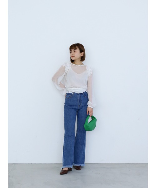 Katrin TOKYO(カトリーントーキョー)の「2way cache-coeur blouse(シャツ/ブラウス・レディース・ブラック系その他/グリーン系その他/ホワイト/ピンク・XS/FREE)」の15枚目の写真