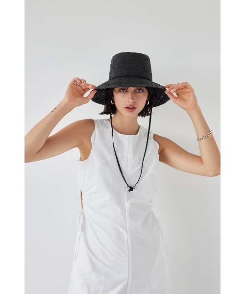 セール】Raffia Hat With Code /天然草木ハット（ハット