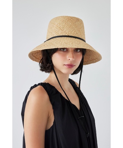 セール】Raffia Hat With Code /天然草木ハット（ハット