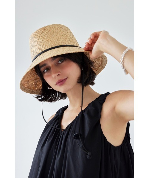 セール】Raffia Hat With Code /天然草木ハット（ハット