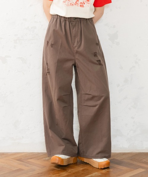 eLur(エラー)の「ミリタリーダメージパンツ(カーゴパンツ・レディース・カーキ/ブラウン/ネイビー・LARGE/MEDIUM)」の2枚目の写真