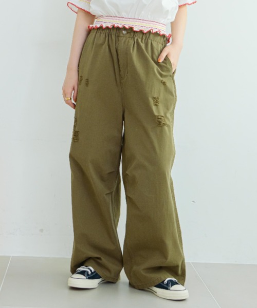 セール】ミリタリーダメージパンツ（カーゴパンツ）｜eLur（エラー）の