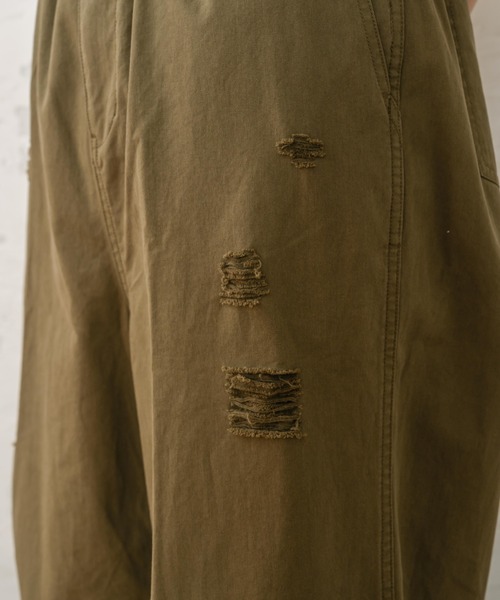 eLur(エラー)の「ミリタリーダメージパンツ(カーゴパンツ・レディース・カーキ/ブラウン/ネイビー・LARGE/MEDIUM)」の22枚目の写真
