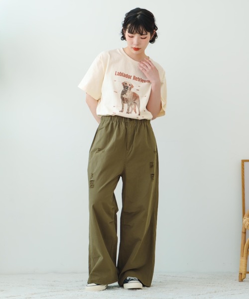eLur(エラー)の「ミリタリーダメージパンツ(カーゴパンツ・レディース・カーキ/ブラウン/ネイビー・LARGE/MEDIUM)」の10枚目の写真