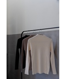 《2024AW》ボトルネックもちもちリブニット ノームコア