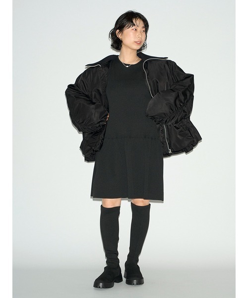 emmi/【美品】撥水リブカラーバルーンデザインブルゾン emmi エミ 撥水リブカラーバルーンデザインブルゾン レディース 秋 冬