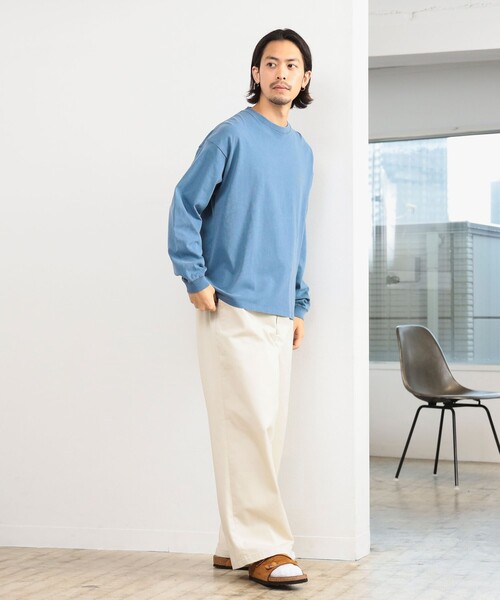 PENDLETON(ペンドルトン)の「【別注】PENDLETON / ピグメント ロングスリーブ T(Tシャツ/カットソー・メンズ・グレイッシュベージュ/グレイッシュブルー/チャコールグレー・SMALL/MEDIUM/LARGE/X-LARGE)」の8枚目の写真