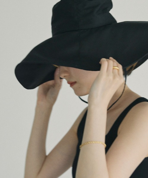 HOLLINGWORTH COUNTRY OUTFITTERS(ホリングワース カントリーアウトフィッターズ)の「【Hollingworth Country Outfitters】Sunbeamハット(ハット・レディース・グレー/ブラック・FREE)」の4枚目の写真