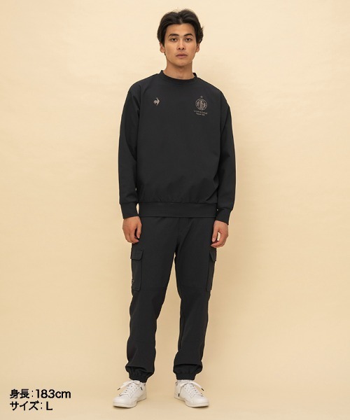 le coq sportif（ルコックスポルティフ）の「LCS プリューム リブクロス クルーネックスウェット（スウェット・メンズ・ブラウン/ブラック・L/XL/M）」の15枚目の写真