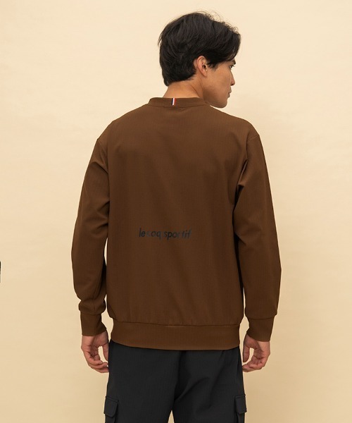 le coq sportif（ルコックスポルティフ）の「LCS プリューム リブクロス クルーネックスウェット（スウェット・メンズ・ブラウン/ブラック・L/XL/M）」の8枚目の写真