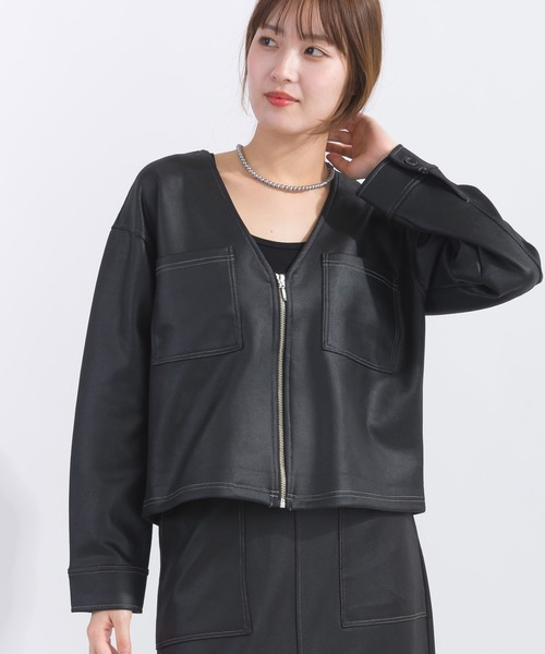 定価13万 かっこよかっ 新品 HEDIN CALISTO ラムスエードノーカラー  