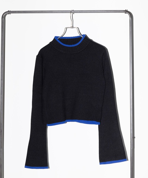 SETUP7(セットアップセブン)の「【SETUP7】color scheme line flare sleeve knit(ニット/セーター・レディース・グレー/ブラック/ベージュ・FREE)」の14枚目の写真