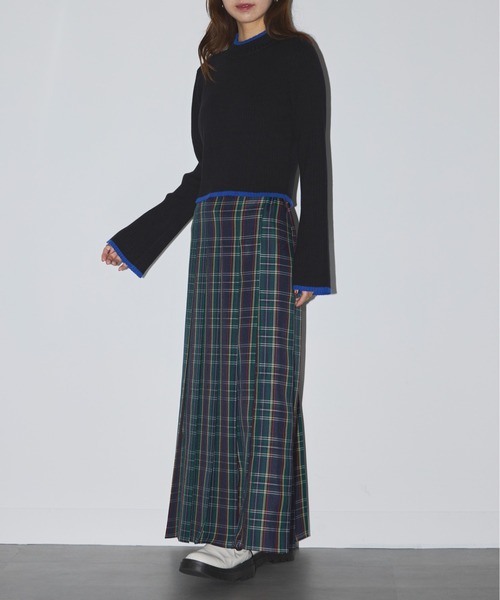 SETUP7(セットアップセブン)の「【SETUP7】color scheme line flare sleeve knit(ニット/セーター・レディース・グレー/ブラック/ベージュ・FREE)」の11枚目の写真