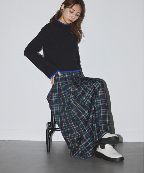 SETUP7(セットアップセブン)の「【SETUP7】color scheme line flare sleeve knit(ニット/セーター・レディース・グレー/ブラック/ベージュ・FREE)」の4枚目の写真