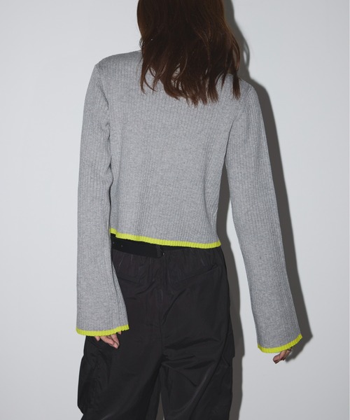 SETUP7(セットアップセブン)の「【SETUP7】color scheme line flare sleeve knit(ニット/セーター・レディース・グレー/ブラック/ベージュ・FREE)」の20枚目の写真