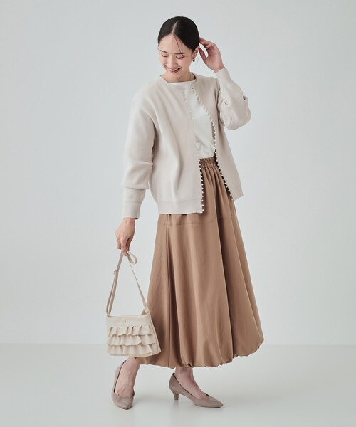 SHOO・LA・RUE（シューラルー）の「◆【軽量】大人かわいい フリルショルダーバッグ（ショルダーバッグ・レディース・アイボリー/ブラック/シルバー・00）」の14枚目の写真