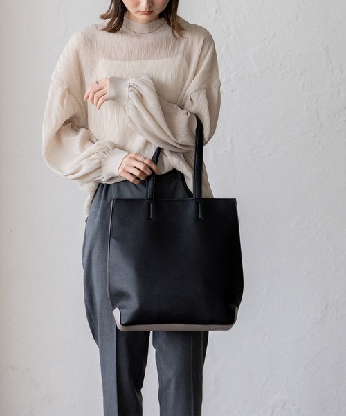 セール】ツートーンスクエアトートバッグ（トートバッグ