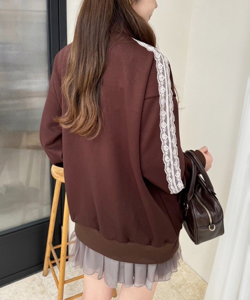 セール】ハーフジップオーバーサイズスウェット（スウェット）｜one