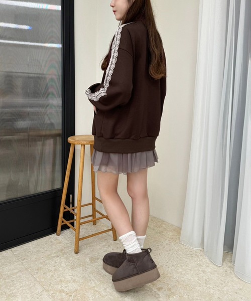 セール】ハーフジップオーバーサイズスウェット（スウェット）｜one