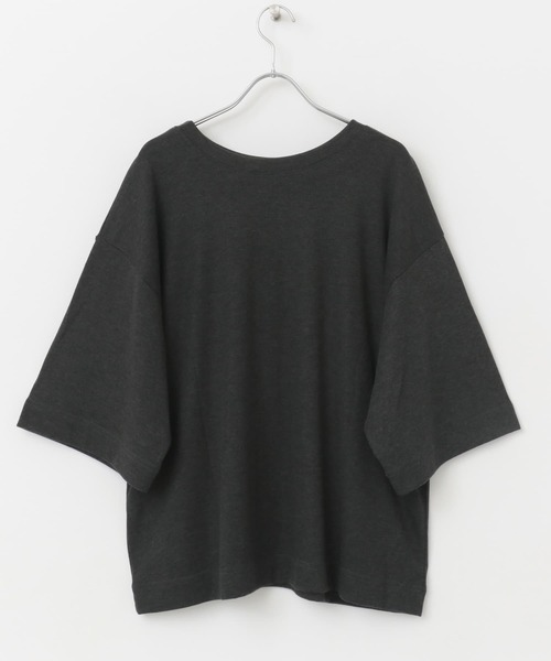 CHIGNON(シニヨン)の「CHIGNON BE NICE5分袖Tシャツ(Tシャツ/カットソー・レディース・チャコールグレー/ホワイト・FREE)」の7枚目の写真