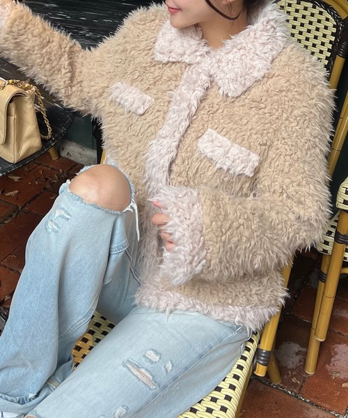 6(ROKU) フェイクファーチャイナコート 38 6 ROKU BEAUTY&YOUTH