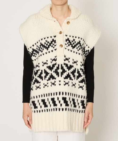 BABYLONE（バビロン）の「ノルディックベスト（ベスト・レディース・アイボリー・フリー）」の9枚目の写真