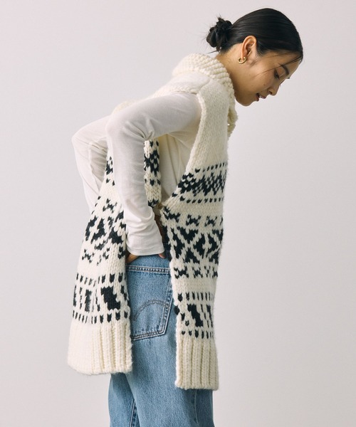 BABYLONE（バビロン）の「ノルディックベスト（ベスト・レディース・アイボリー・フリー）」の4枚目の写真