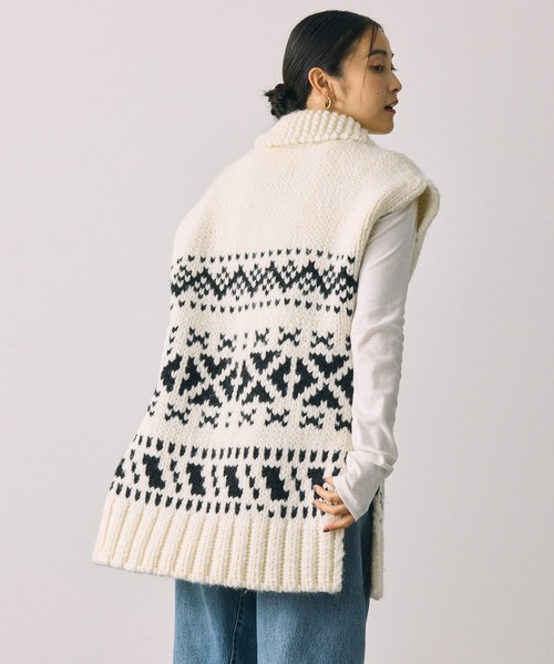 BABYLONE（バビロン）の「ノルディックベスト（ベスト・レディース・アイボリー・フリー）」の5枚目の写真